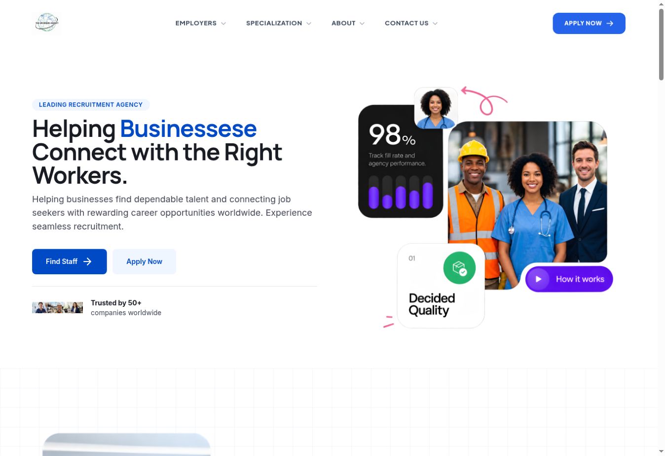 The Workers Agency — WordPress Recruitment Website